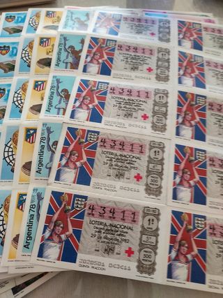 Pliegos de lotería años 1979 a 1985