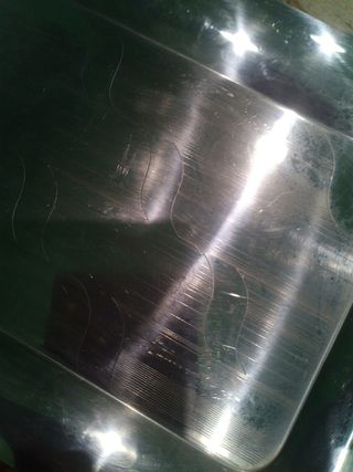 Vassoio acciaio 27x39 cm vintage 1 kg