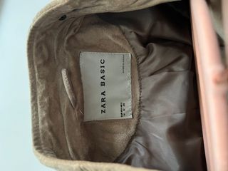 Cazadora ante beige Zara talla 38-M