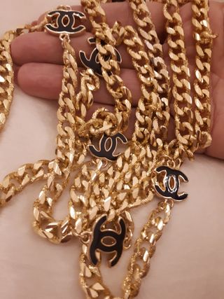 Collana ottone diamantato