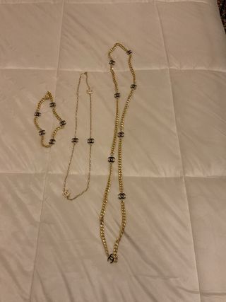 Collana ottone diamantato