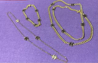 Collana ottone diamantato