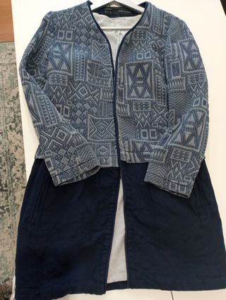 Chaqueta azul zara talla S étnica 