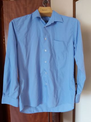 Camisa (Ref. Ho-23) azul manga larga