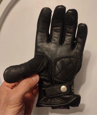 Guantes de cuero para moto (mujer, talla S)