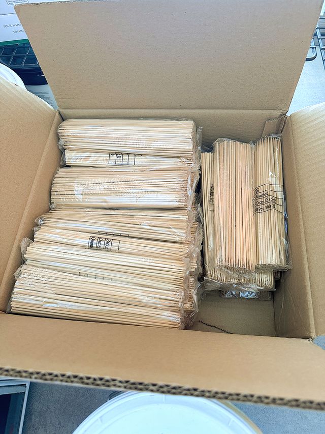 ¡Lote de palillos de bambú para comida!