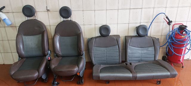 TAPPEZZERIA SEDILI COMPLETI FIAT 500 PELLE MARRONE
