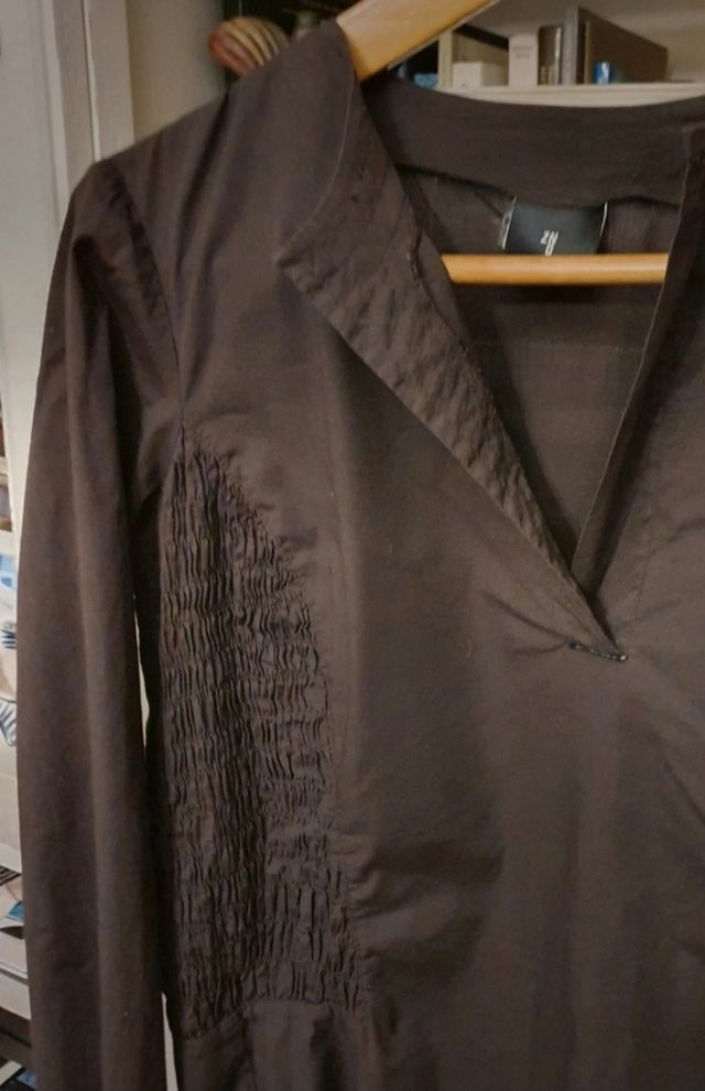 Blusa in cotone marrone 