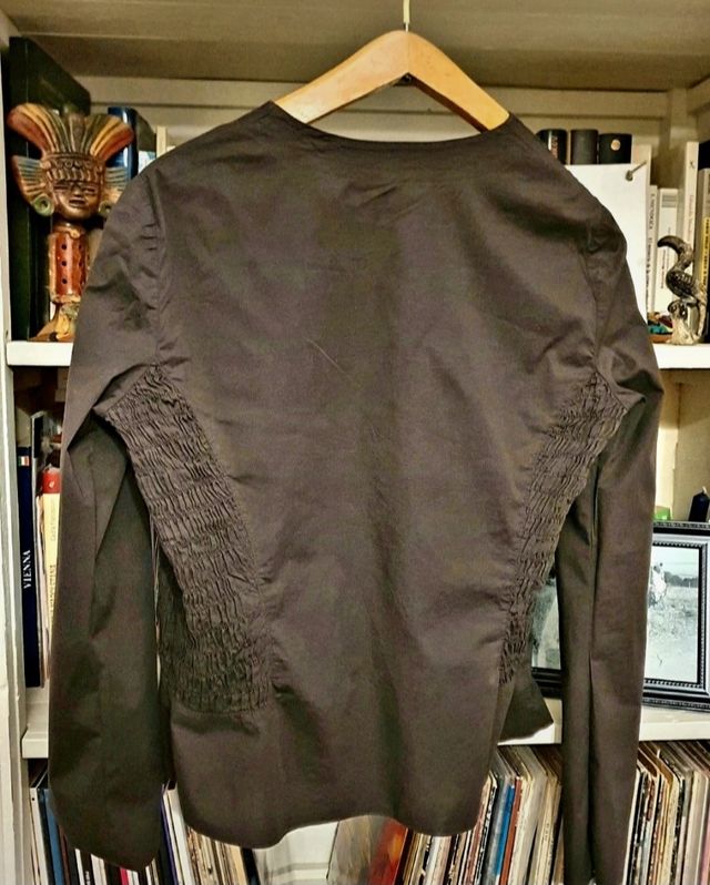 Blusa in cotone marrone 