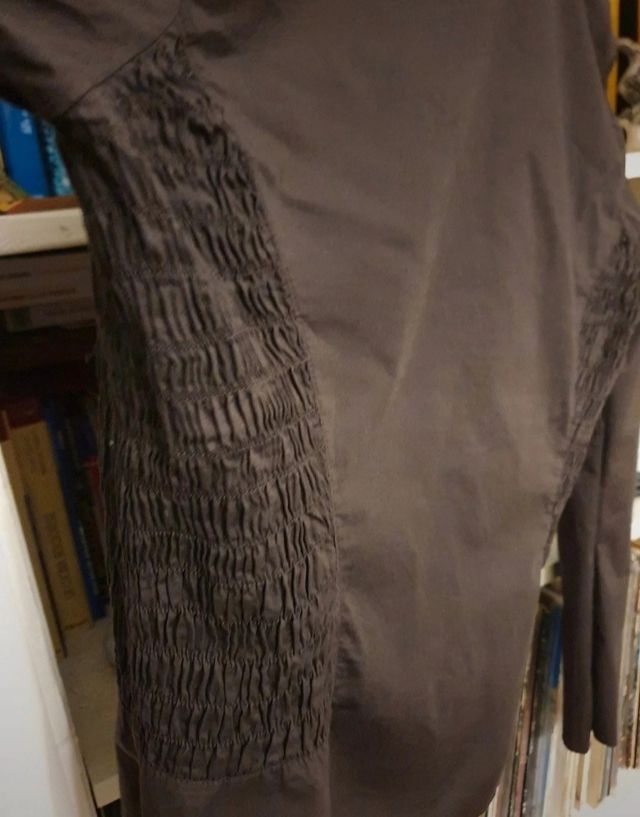 Blusa in cotone marrone 