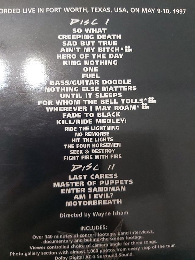 DVD METALLICA CUNNING STUNTS