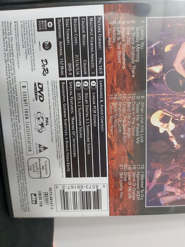 DVD SCORPIONS ACOUSTICA