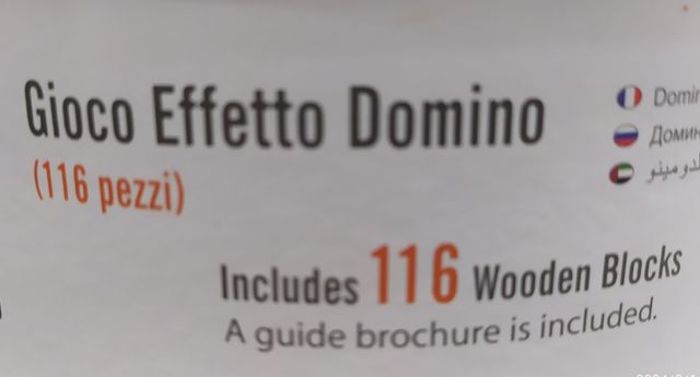 Gioco Domino 116 pezzi in legno certificato