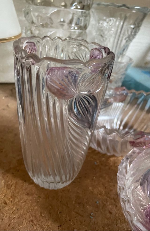 OFERTA! 3 piezas de cristal plomo Anna Hutte