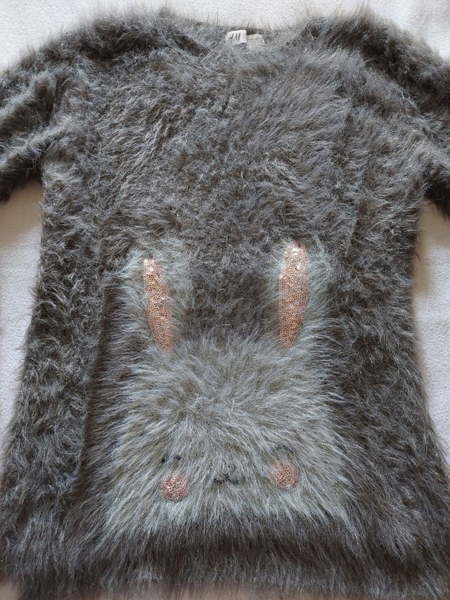 Camisola Pêlo Estampado Coelho, 10A