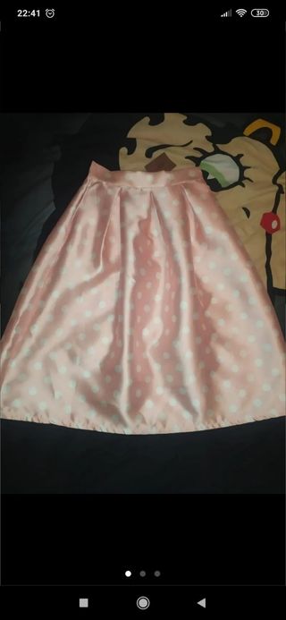 Falda TOP QUEENS S Nueva rosa lunares