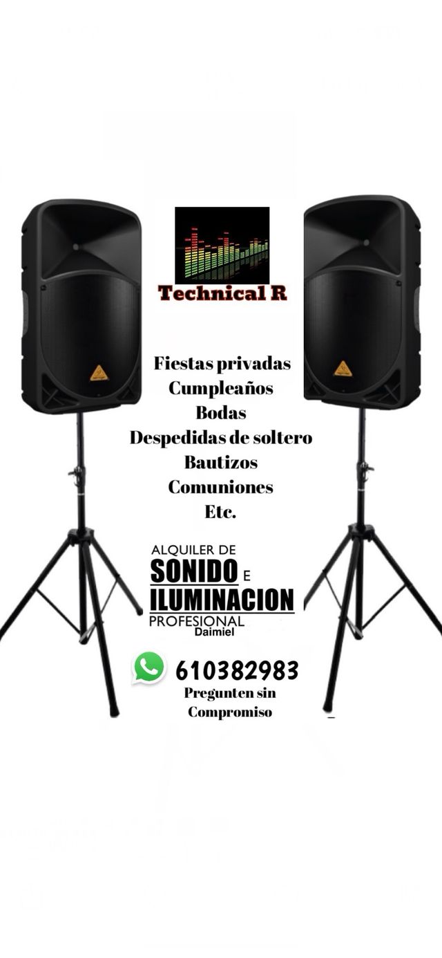 Alquiler de altavoz, equipo de sonido