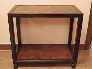 ☆☆ PRÁCTICO☆☆ Mueble TV madera de caoba con ruedas