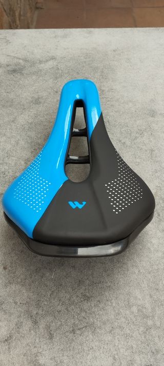 SILLÍN WEST BIKING DE GEL ANTIPROSTATICO AZUL.