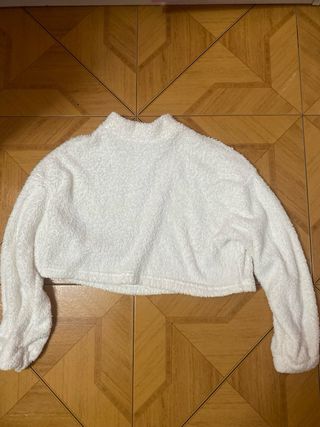 Jersey blanco croptop