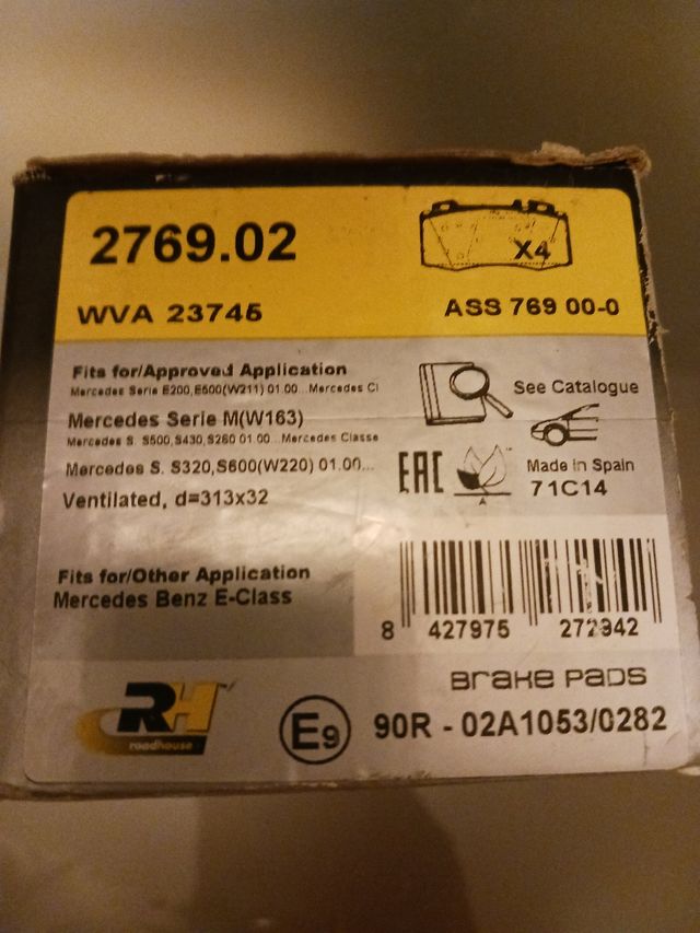 Pastillas Mercedes Benz S320/600