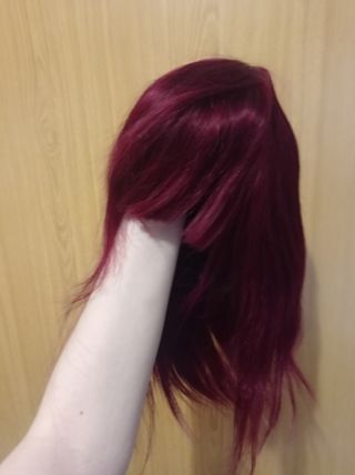 Peluca cabello humano 100% natural remy burdeos
