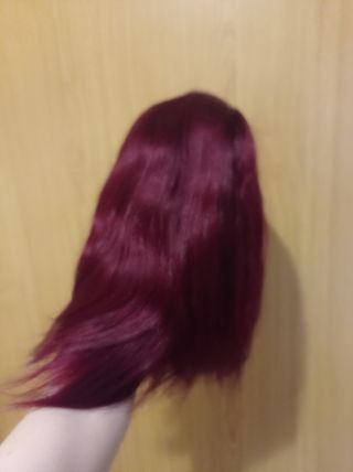 Peluca cabello humano 100% natural remy burdeos