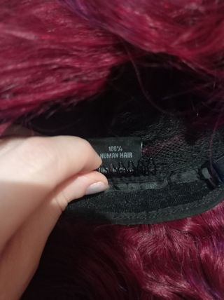 Peluca cabello humano 100% natural remy burdeos