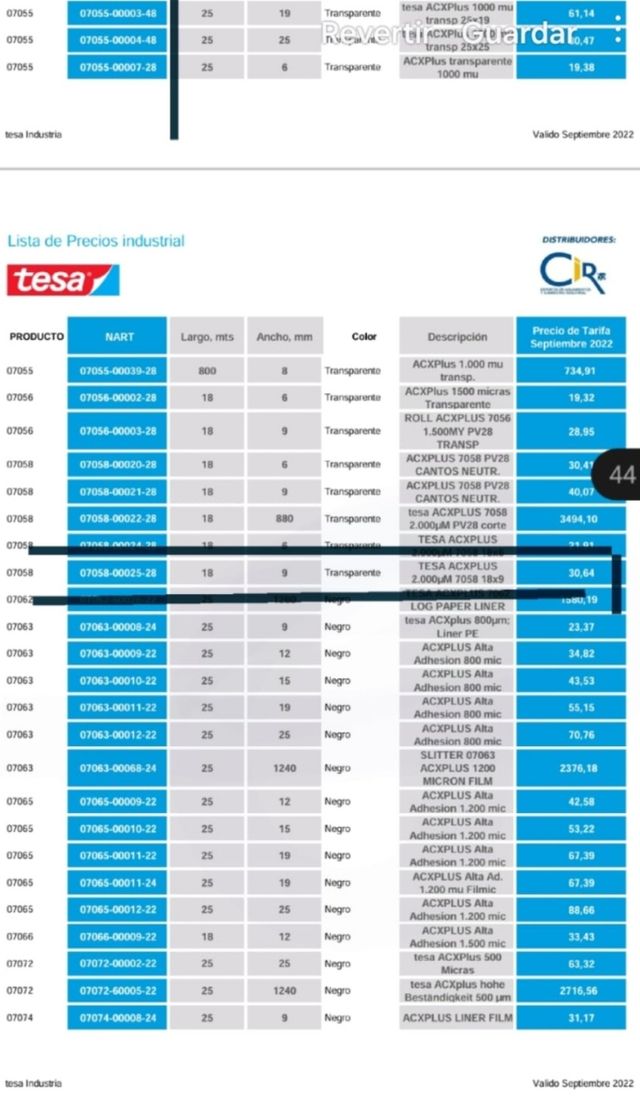 Cinta adhesiva doble cara