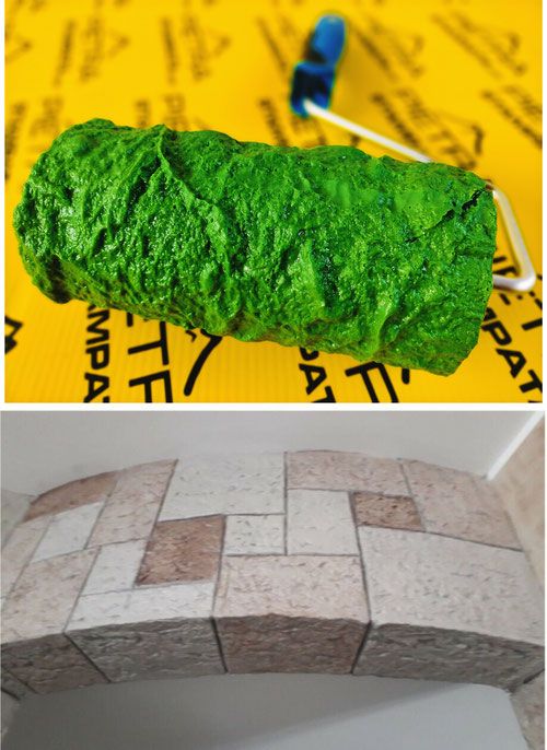 RULLO per intonaco muro cemento stampato PIETRA