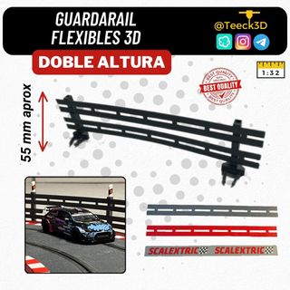 KIT GUARDARAIL DOBLE ALTURA  scalextric 3d