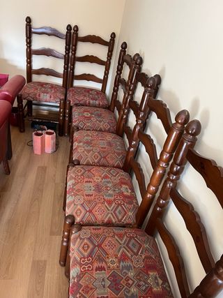 Sillas de comedor antiguas  de madera