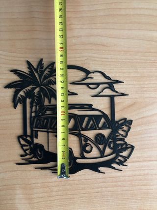 Adorno 3d furgoneta volkswagen hippie