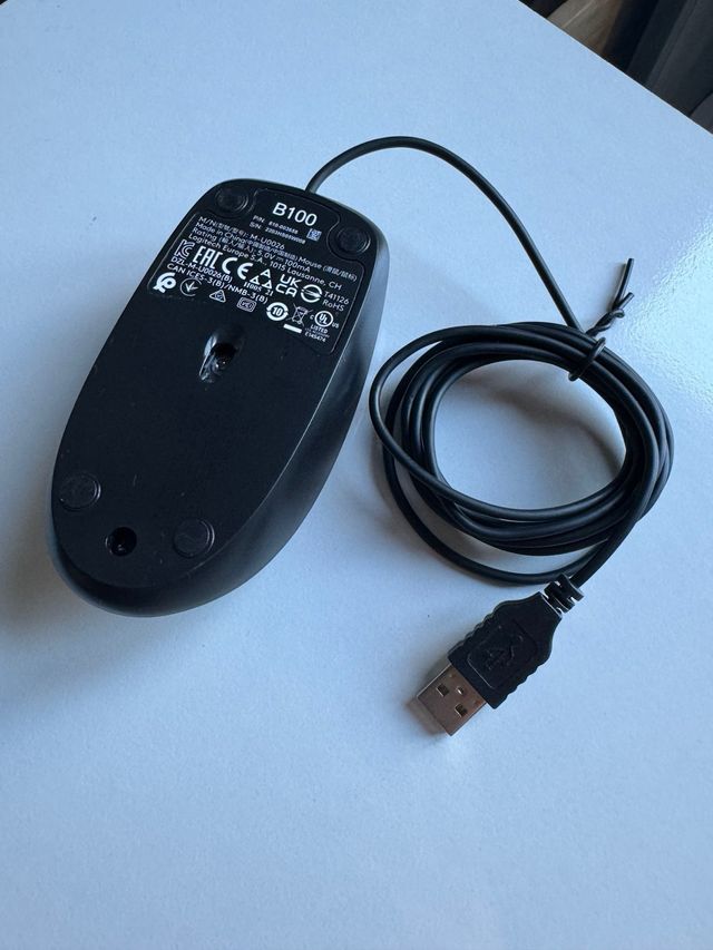 Raton logitech B100 negro mouse