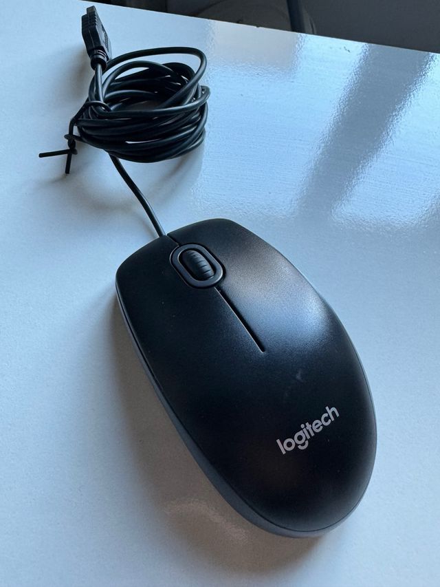 Raton logitech B100 negro de cable