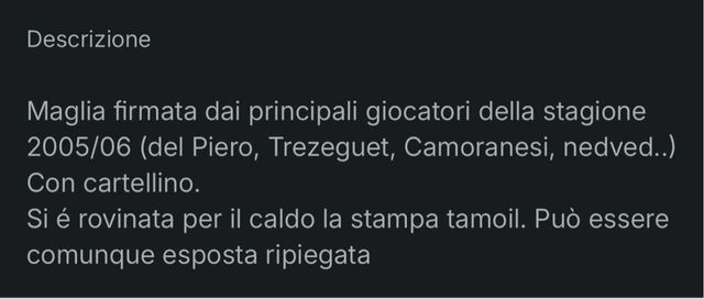 Maglia juventus da collezione