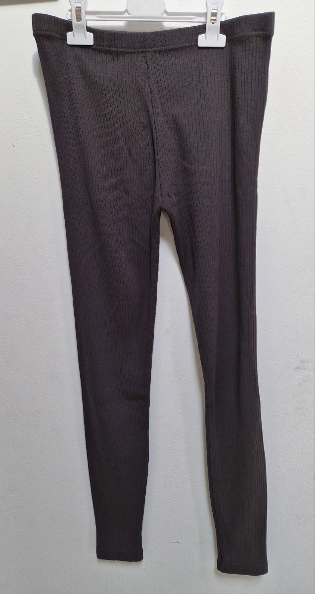 Leggings grigio a costine