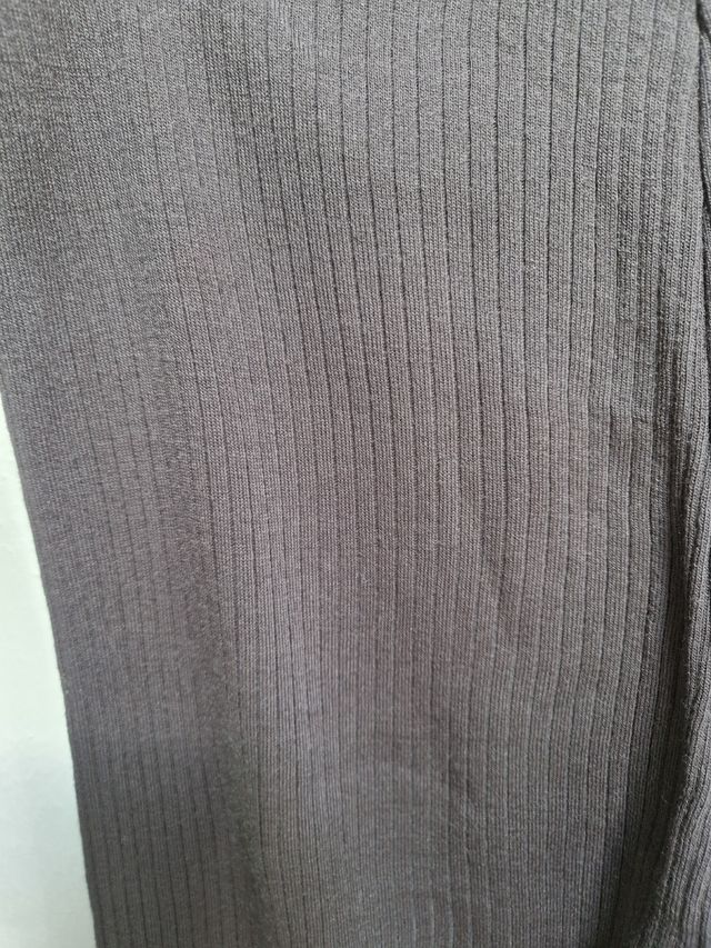 Leggings grigio a costine