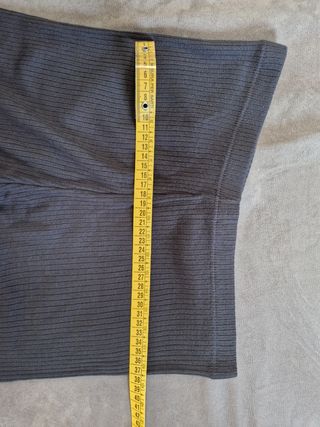 Leggings grigio a costine