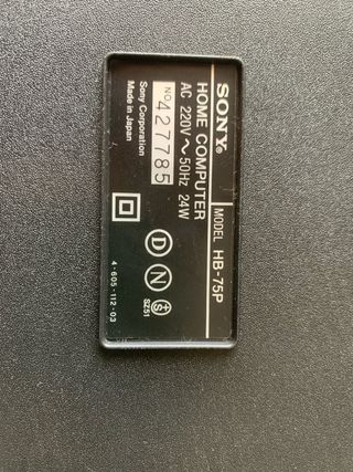 ORDENADOR SONY HIT BIT MSX HB 75P 