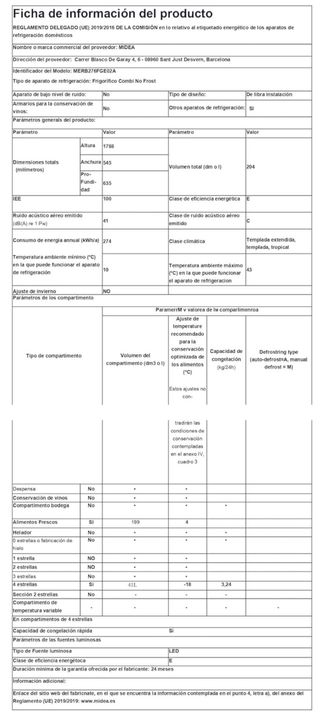 Frigorífico Combi No Frost NUEVO