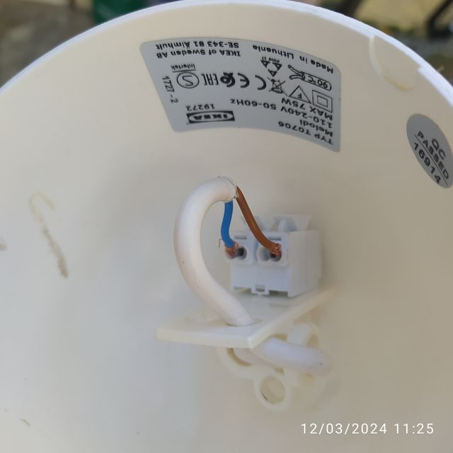 Lampadario a una luce