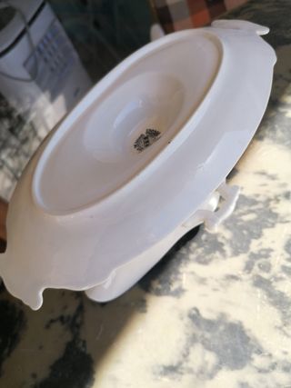 NAVIDAD, SALSERA BLANCA PORCELANA