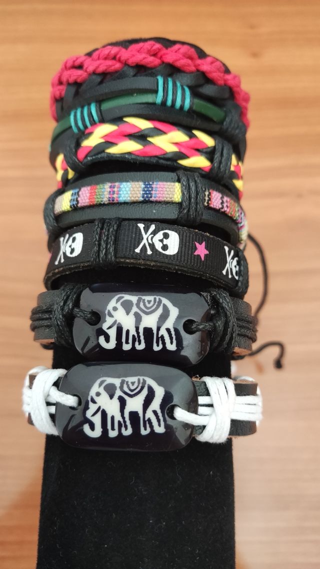 Pulseras cuero unisex