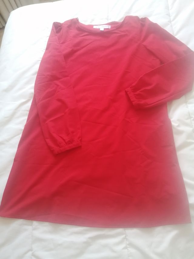 Vestido rojo manga larga