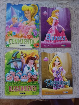 Pack de 4 libros de princesas Disney 