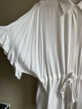 Blusa blanca lazo - zara