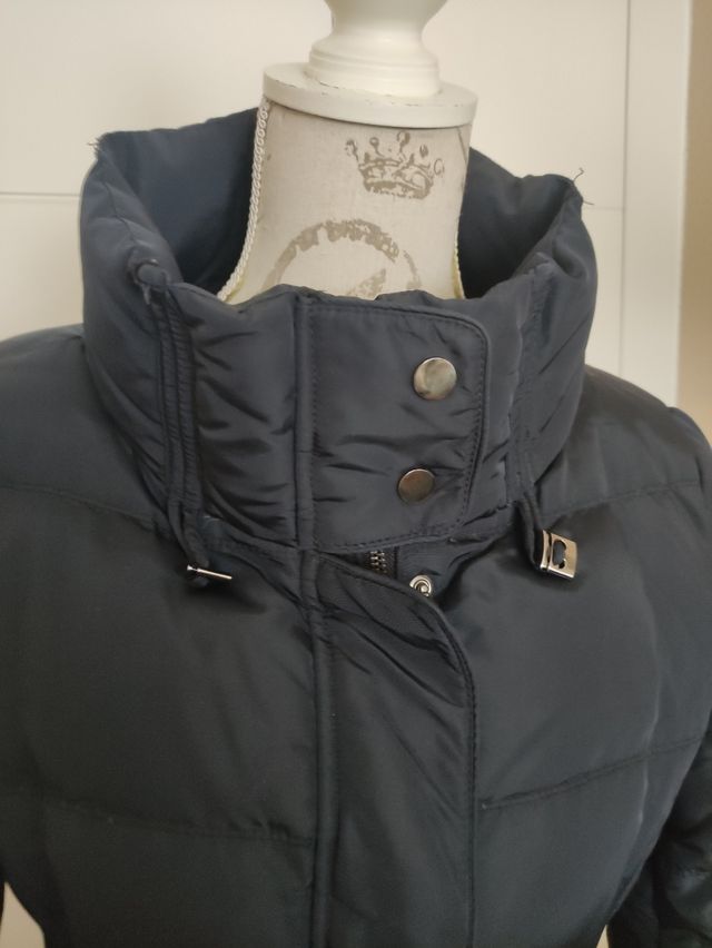 Plumífero pluma natural. Zara. Azul marino