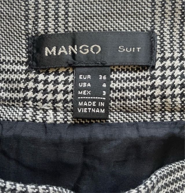 Minifalda pata de gallo con bolsillos mango suit