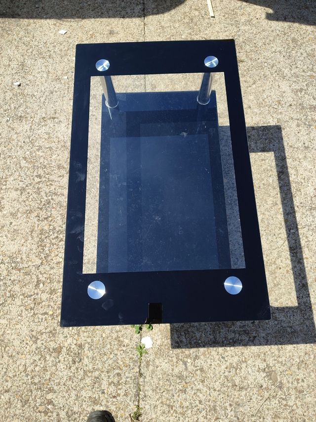 Mesa baja salón vidrio 